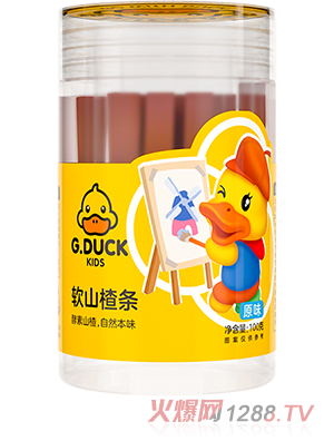 G.DUCK小黃鴨軟山楂條100g原味草莓味酸甜可口美味營養誠招代理