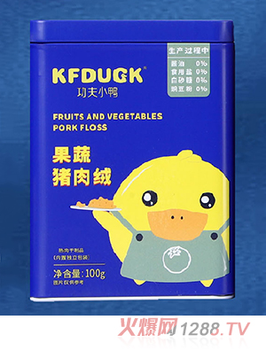 功夫小鴨果蔬豬金槍魚牛肉鱈魚豬肝豬肉肉絨營養肉松100g