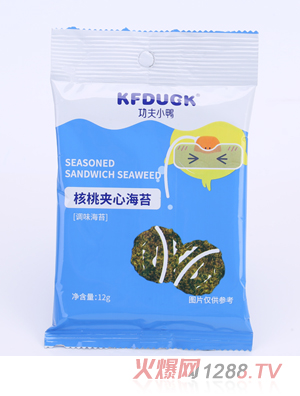 功夫小鴨核桃杏仁魚松芝麻夾心海苔調味小零食12g