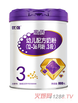 圣元優強蜜蓓幼兒配方奶粉（12-36月齡，3段）800g
