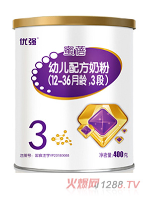 圣元優強蜜蓓幼兒配方奶粉（12-36月齡，3段）400g
