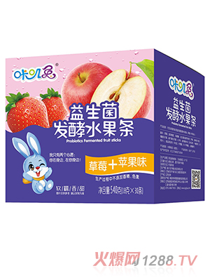 咔嘰兔益生菌發酵水果條 草莓+蘋果味