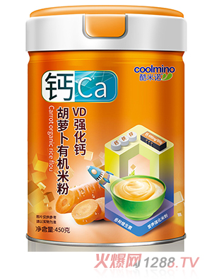 酷米諾VD強化鈣胡蘿卜有機米粉450克